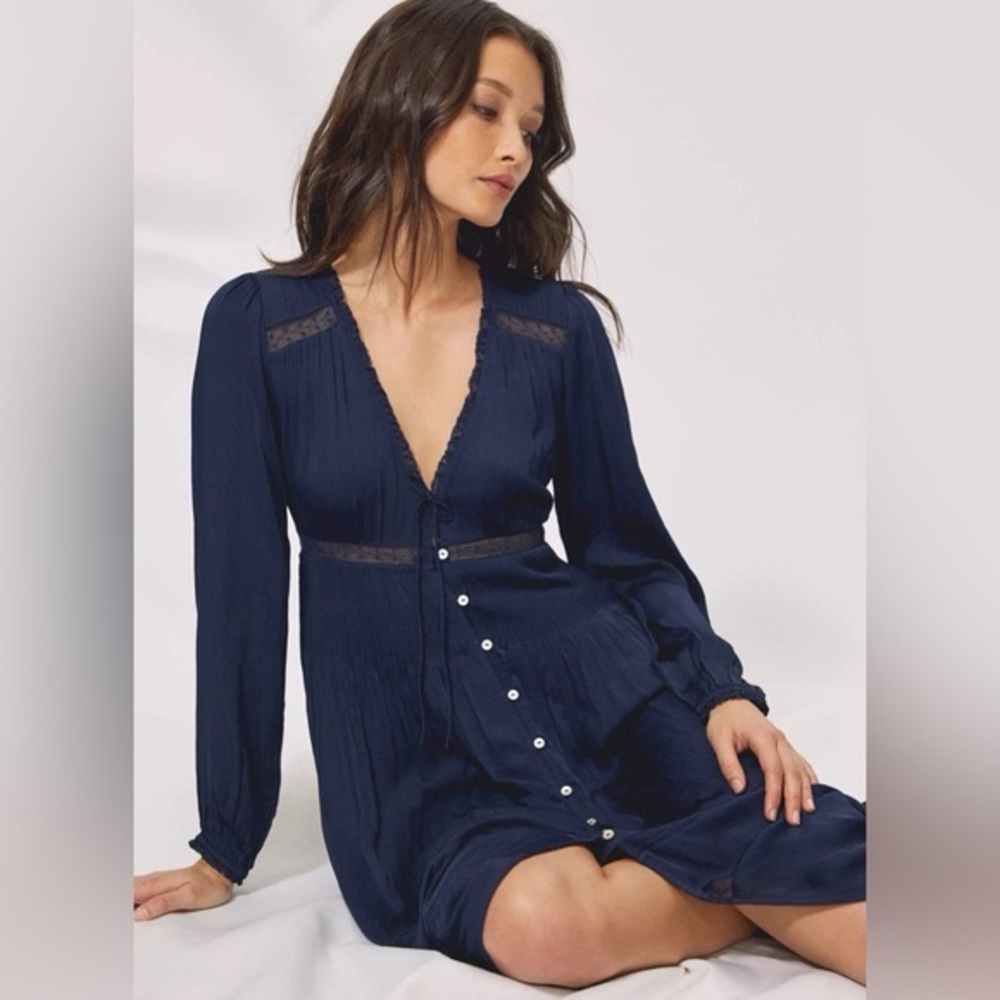 Wilfred Navy Blue Midi Dress - Picture 16 of 16